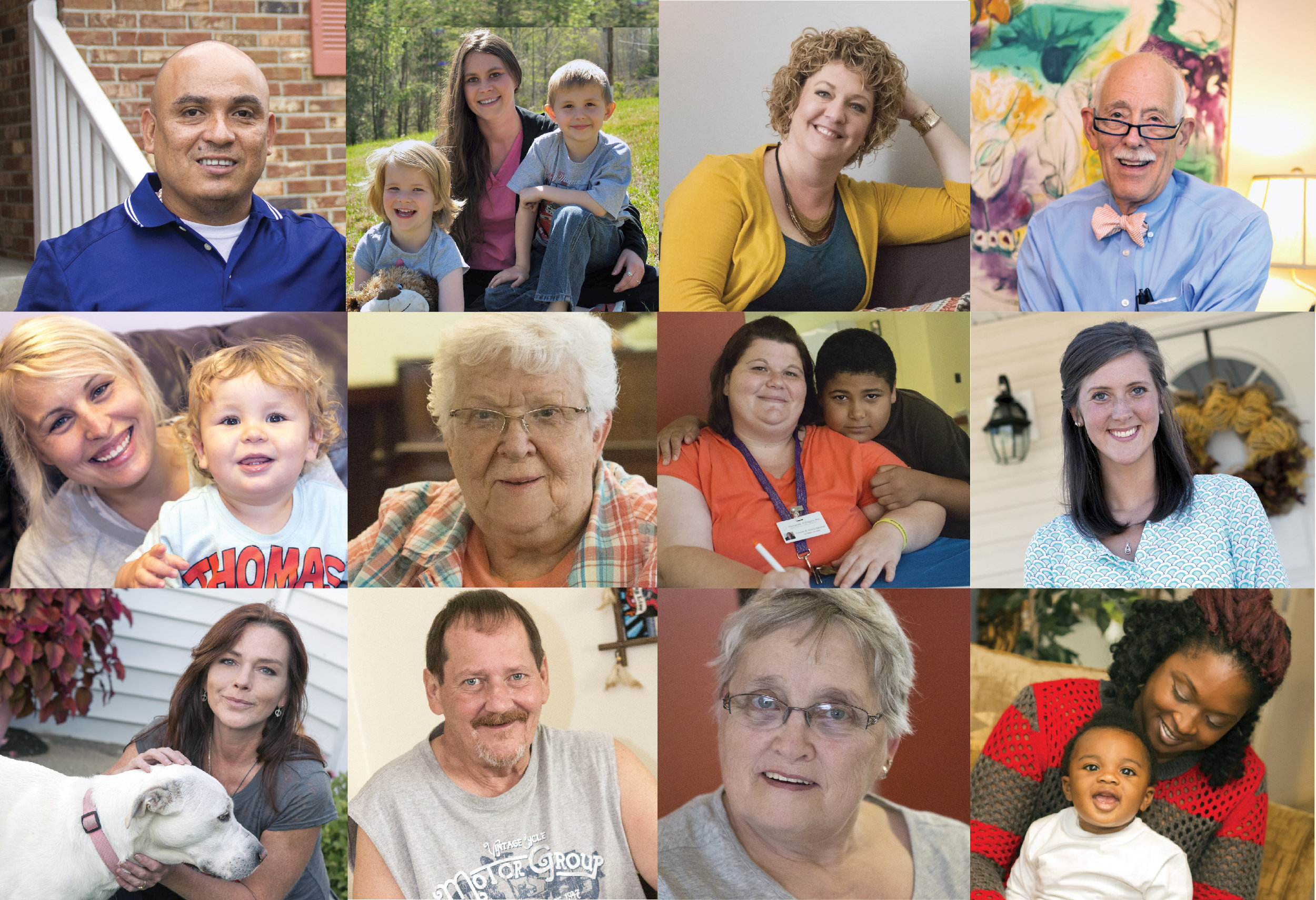 Collage of KHC's program participants; photos are part of the Simply Home series of success stories.